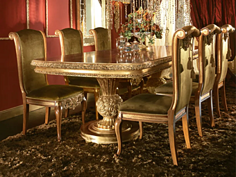 Table rectangulaire en bois Royal A.R. Arredamenti 706