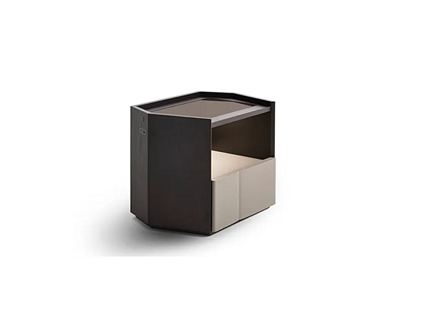 Table de chevet en bois avec lumières intégrées GIORGETTI DELPHI usine GIORGETTI de l'Italie. Foto №1