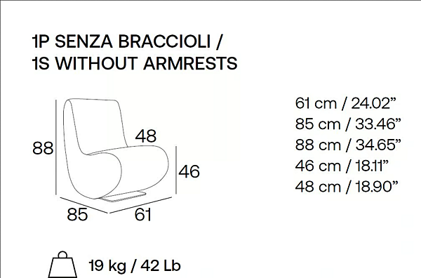 Fauteuil en tissu rembourré Nina Adrenalina IMB1070342 usine ADRENALINA de l'Italie. Foto №4