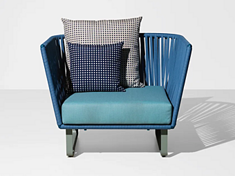 Fauteuil de jardin avec accoudoirs en aluminium KETTAL Bitta usine KETTAL de l'Italie