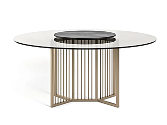 Table ronde en verre avec plateau tournant Virgilio FORMITALIA usine FORMITALIA de l'Italie