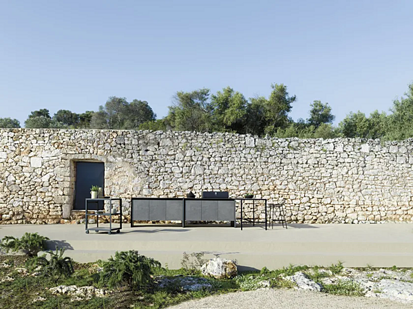 Chariot de jardin en aluminium pour cuisson en extérieur VARASCHIN usine VARASCHIN de l'Italie. Foto №4