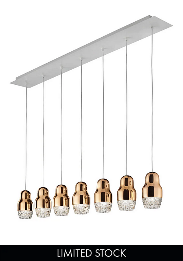 Suspension en verre et aluminium LED Fedora AXOLIGHT usine Axolight de l'Italie. Foto №3