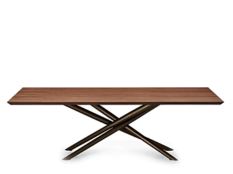 Table rectangulaire en bois Baly Eforma Table rectangulaire en bois Baly Eforma usine Eforma de l'Italie