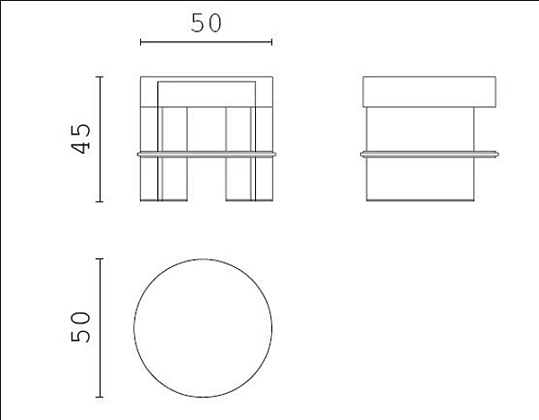 Table de chevet ronde en cuir Liam CPRN HOMOOD usine CPRN HOMOOD de l'Italie. Foto №2