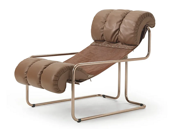 Fauteuil en cuir avec accoudoirs Tucroma I 4 Mariani usine i 4 Mariani de l'Italie. Foto №10