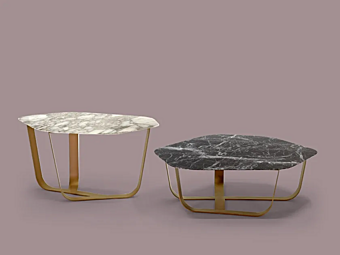 Table basse en marbre avec base en métal Borzalino GROUND A, GROUND B Table basse en marbre avec base en métal Borzalino GROUND A, GROUND B usine Borzalino de l'Italie