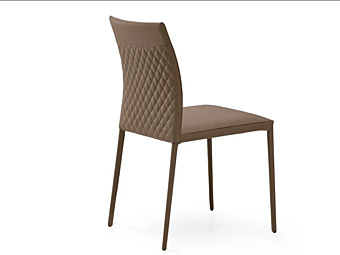 Fauteuil en cuir rembourré Eforma collection Bea Diamond usine Eforma de l'Italie