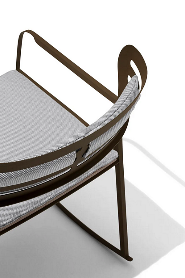 Chaise de jardin à base patinée avec accoudoirs GEA GIORGETTI 87041 usine GIORGETTI de l'Italie. Foto №7