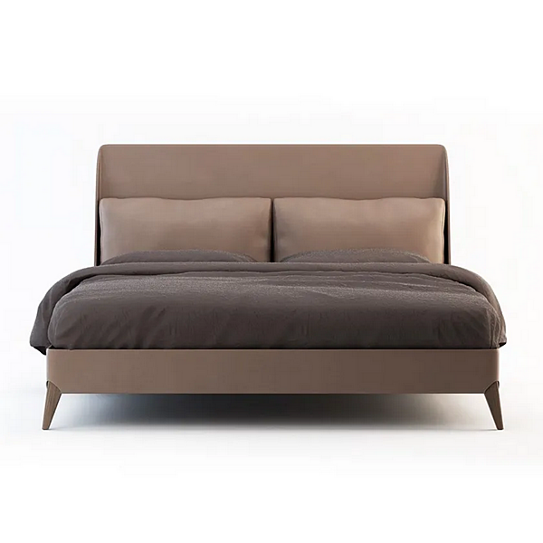 Lit double avec tête de lit rembourrée en nubuck FORMITALIA Futura usine FORMITALIA de l'Italie. Foto №5