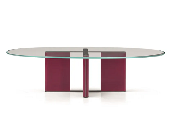 Table basse ovale en cristal ARTE BROTTO collection Principe MP 1060 O MP.1060/O usine Arte Brotto de l'Italie. Foto №1