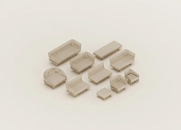 Fauteuil de jardin avec accoudoirs en aluminium KETTAL Bitta usine KETTAL de l'Italie. Foto №4
