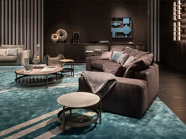 Tapis rond en soie de bambou fait main GIORGETTI Gradient Reflex GA142 usine GIORGETTI de l'Italie. Foto №2