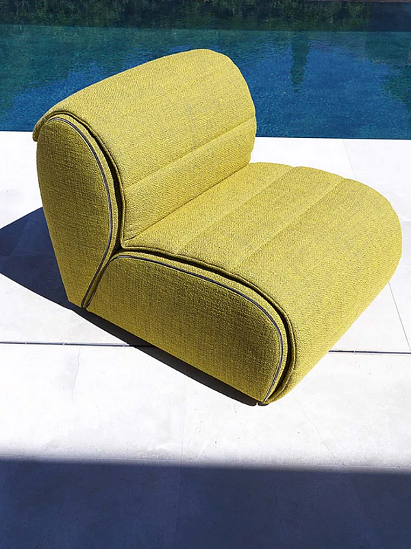 Fauteuil de jardin modulable en tissu Flora Flou usine Flou de l'Italie. Foto №3