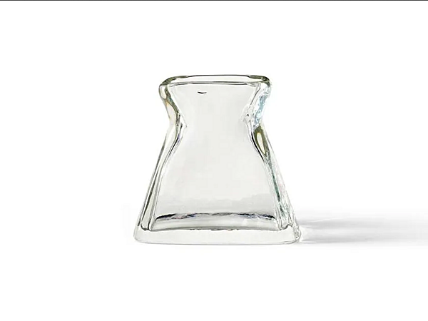 Vase en verre soufflé à fleurs CASSINA ÉCHANCRÉ usine CASSINA de l'Italie. Foto №2