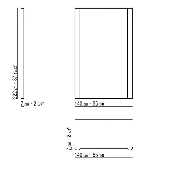 Miroir rectangulaire sur pied avec cadre FLEXFORM EGON usine FLEXFORM de l'Italie. Foto №2