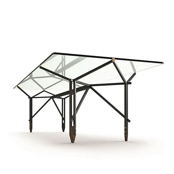 Table en verre et acier 815 Olimpino CASSINA usine CASSINA de l'Italie. Foto №4