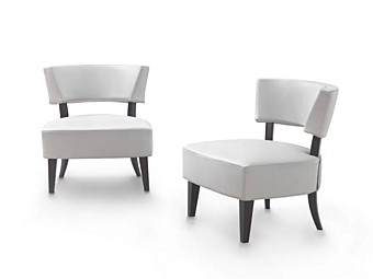 Fauteuil en cuir rembourré GYFORM Dea