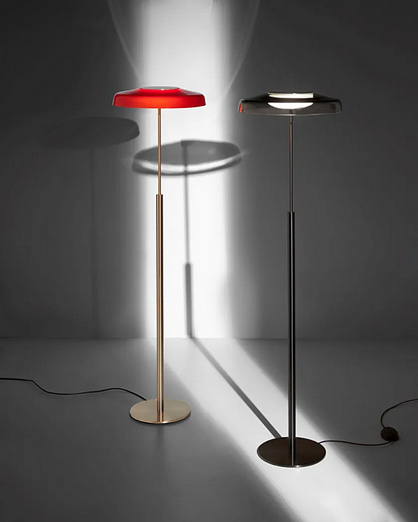 Lampadaire en métal et verre collection Dora Oluce usine Oluce de l'Italie. Foto №3