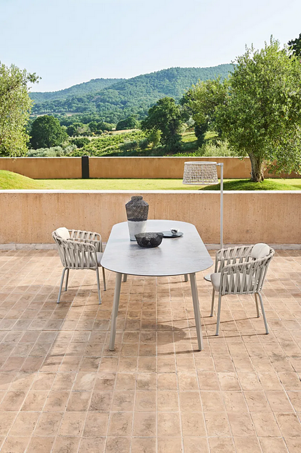 Table de jardin ovale en aluminium laqué EMMA VARASCHIN 23680, 23681 usine VARASCHIN de l'Italie. Foto №12