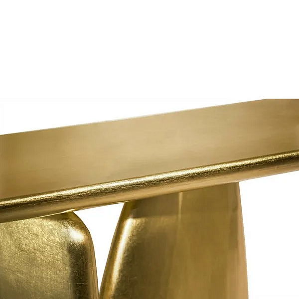 Table console rectangulaire en feuille d'or Ardara BRABBU usine BRABBU de l'Italie. Foto №4