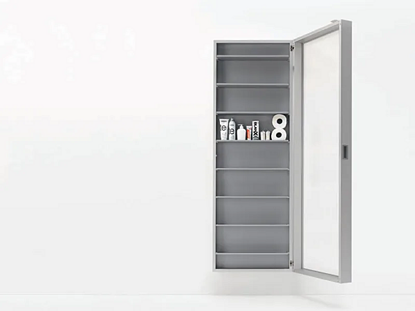 Armoire murale en aluminium avec porte miroir Kristalia usine Kristalia de l'Italie. Foto №12