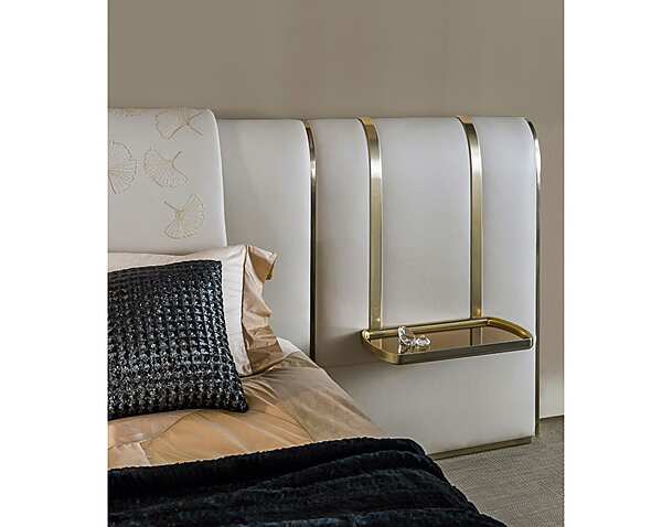 Lit double avec tête de lit rembourrée en tissu Bizzotto Italia Ginko usine Bizzotto Italia de l'Italie. Foto №6