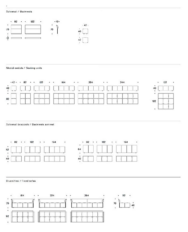 Canapé d'angle en tissu avec housse amovible Saba Pixel usine SABA de l'Italie. Foto №20