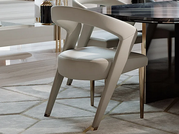 Fauteuil en cuir rembourré avec accoudoirs Bizzotto Italia Wave usine Bizzotto Italia de l'Italie. Foto №2