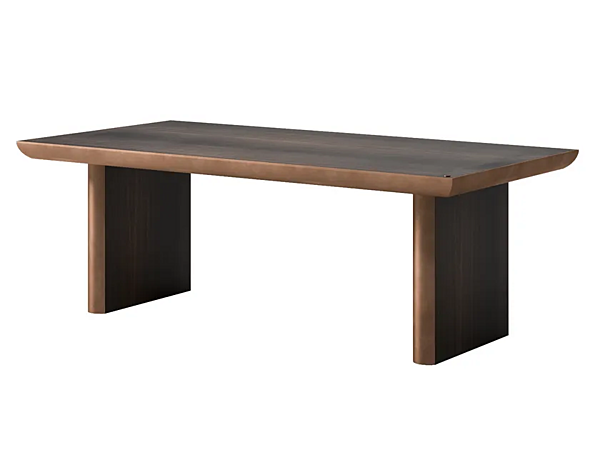 Table rectangulaire en placage de bois Sesto Senso CPRN HOMOOD S517 usine CPRN HOMOOD de l'Italie. Foto №1