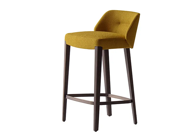 Tabouret en tissu avec dossier et repose-pieds Concha 905 S Potocco 905/S usine POTOCCO de l'Italie. Foto №1