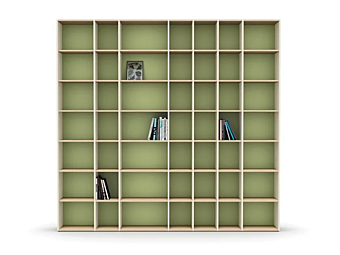 Bibliothèque modulaire en bois Luce Nidi usine nidi de l'Italie