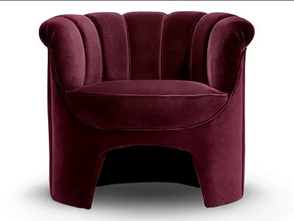 Fauteuil en velours avec accoudoirs Hera BRABBU usine BRABBU de l'Italie. Foto №1