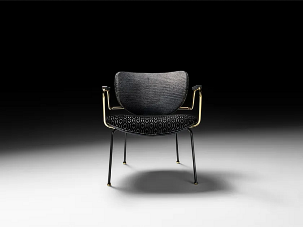 Fauteuil en tissu avec accoudoirs Kalida Black Tie KAL10BRC usine Black Tie de l'Italie. Foto №4