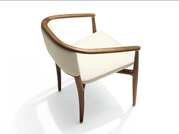 Fauteuil en noyer avec accoudoirs Sinbad GIORGETTI 53430 usine GIORGETTI de l'Italie. Foto №2