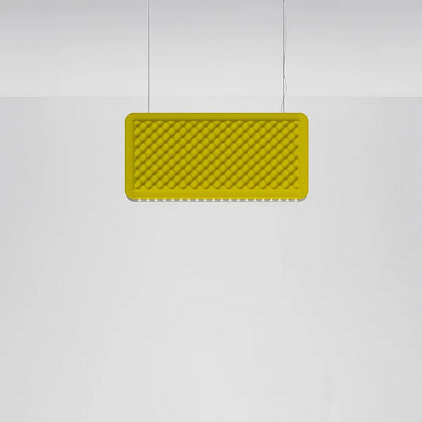 Baffle acoustique en tissu avec éclairage intégré Artemide Eggboard usine Artemide de l'Italie. Foto №16