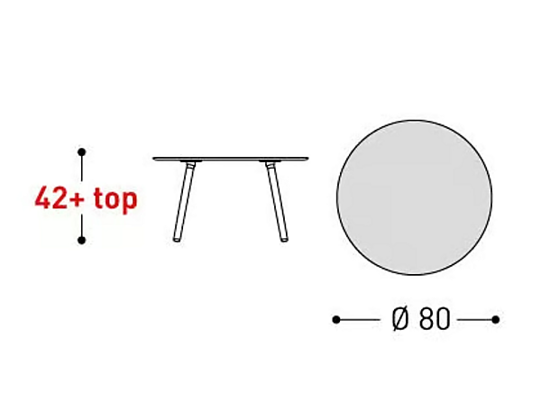 Table basse ronde en iroko Emma VARASCHIN 23670, 23671, 23672, 23673 usine VARASCHIN de l'Italie. Foto №16