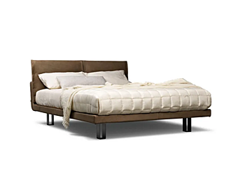 Lit double avec tête de lit rembourrée en tissu Honey Molteni & C usine Molteni & C.(+VITRA) de l'Italie