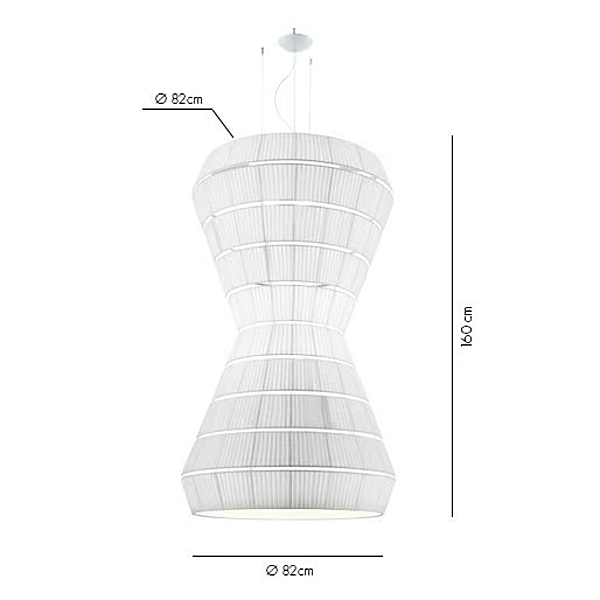 Lampe suspendue en tissu AXOLIGHT Layers usine Axolight de l'Italie. Foto №11