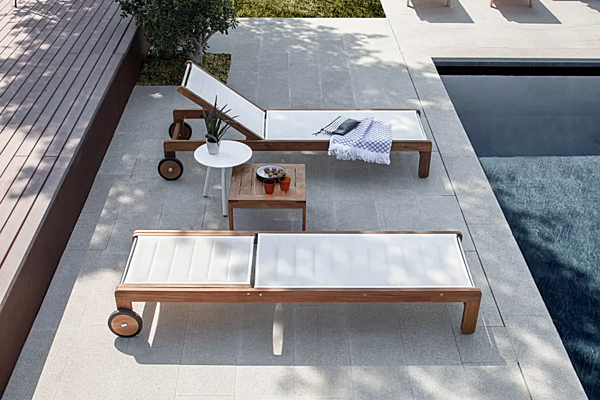 Table d'appoint de jardin en teck Atmosphera collection Desert usine ATMOSPHERA de l'Italie. Foto №4