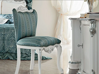 Chaise rembourrée en tissu Modenese Luxury Interiors 13519 usine MODENESE GASTONE de l'Italie