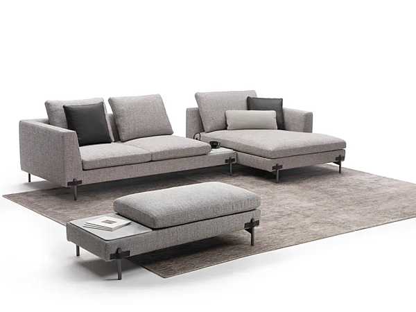 Canapé d'angle en tissu avec repose-pieds Mojito GYFORM usine Gyform de l'Italie. Foto №1