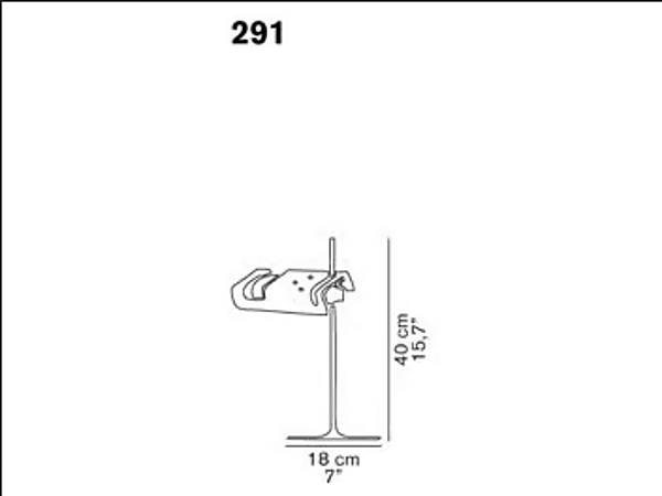 Lampe de table ajustable en métal Oluce Spider 291 usine Oluce de l'Italie. Foto №9