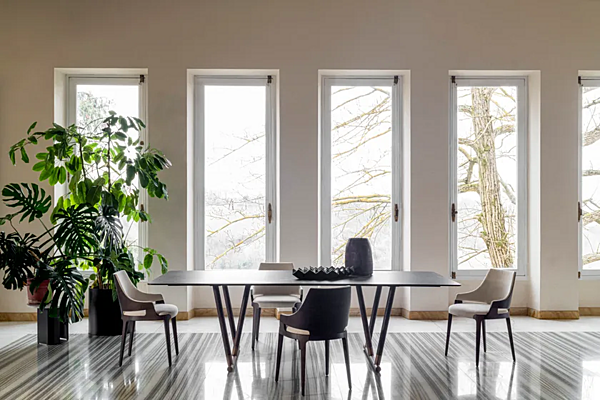 Table rectangulaire en grès porcelainé Pipe 885 TR Potocco 885/TR usine POTOCCO de l'Italie. Foto №3