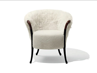 Fauteuil en fourrure avec accoudoirs GIORGETTI Progetti Fashion