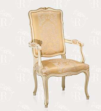 Chaise en bois massif et soie rembourrée avec accoudoirs FRATELLI RADICE 121 Chaise en bois massif et soie rembourrée avec accoudoirs FRATELLI RADICE 121 usine FRATELLI RADICE de l'Italie