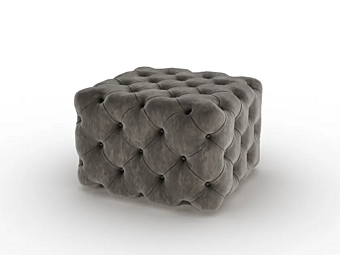 Pouf carré en tissu capitonné PIERMARIA CITY Pouf carré en tissu capitonné PIERMARIA CITY usine PIERMARIA de l'Italie