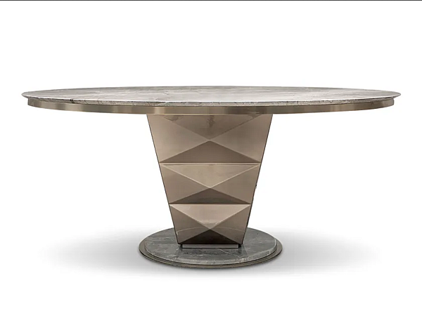 Table à manger ronde en marbre CORTEZARI Erik 206-RT9M usine CORTE ZARI de l'Italie. Foto №1