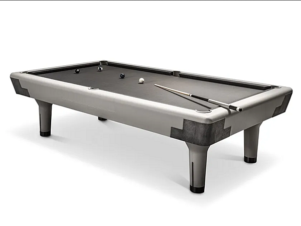 Table de billard en bois massif recouvert de cuir Roger I 4 Mariani usine i 4 Mariani de l'Italie. Foto №1