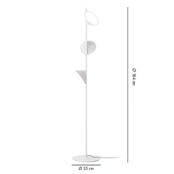 Lampe sur pied en aluminium LED Orchid AXOLIGHT PT ORCHID usine Axolight de l'Italie. Foto №8